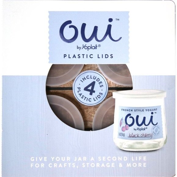 Oui Kitchen Nwt Oui Yoplait Plastic Lids 5 Oui Jars Poshmark
